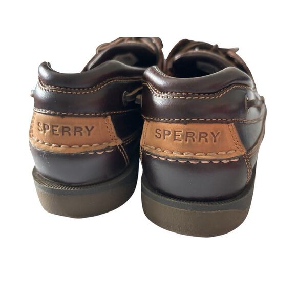 Sperry Top-Sider Mako 2-Eye Leather Boat Shoes Amaretto 0764027 Men\'s 11.5